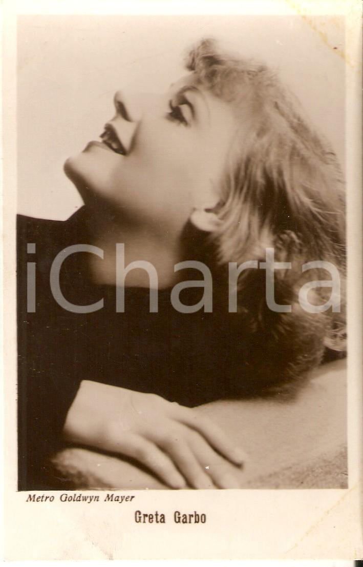 Cartolina originale da collezione 1932 CINEMA Attrice Greta GARBO Ritratto di profilo Cartolina FP NV 1