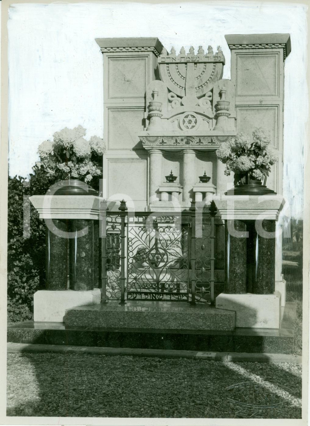 Fotografia d epoca originale 1931 MILANO Monumento famiglia ebraica BESSO Arch. Manfredo D URBINO Fotografia 1