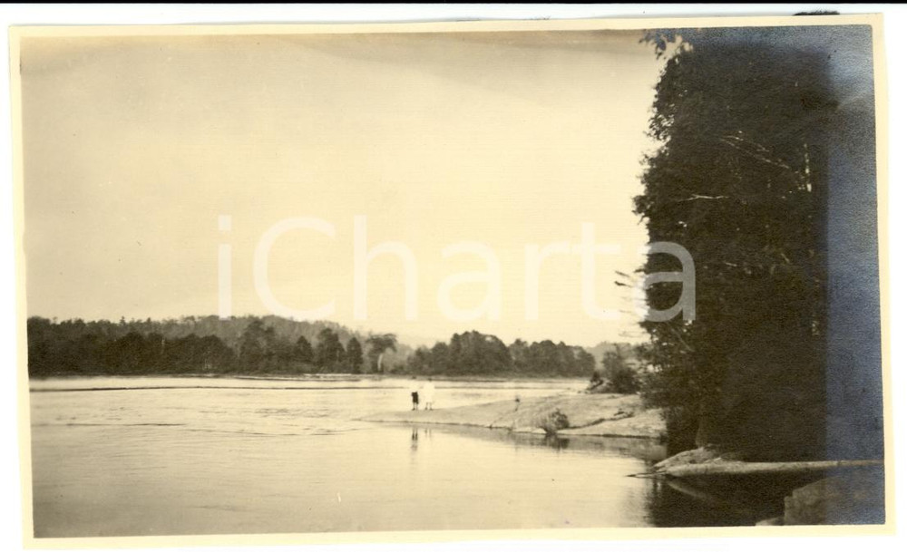 Fotografia d epoca originale 1912 SOLON MAINE, USA INDIAN POND on KENNEBEC river 1