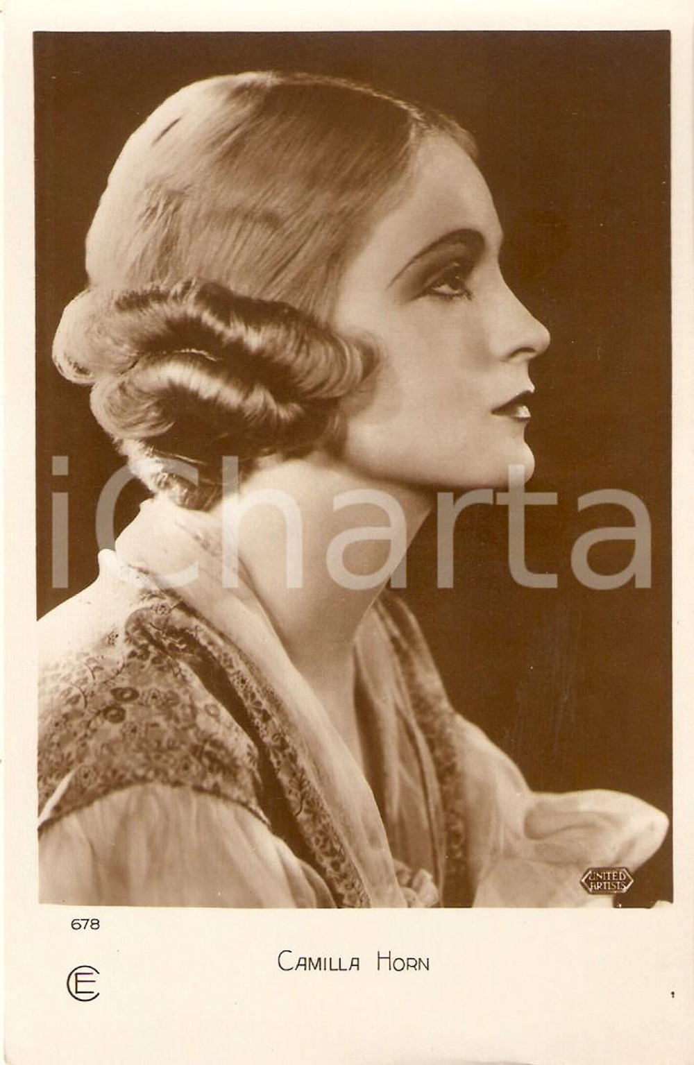 Cartolina originale da collezione 1935 ca CINEMA Ritratto dell'attrice Camilla HORN Cartolina FP NV 1