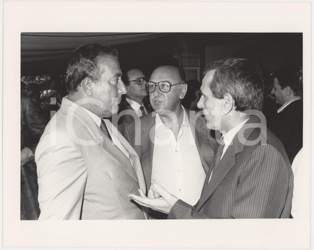 Fotografia d epoca originale 1985 ca RAI Giuseppe ROSSINI Ritratto del dirigente  Foto 25x20 cm 1