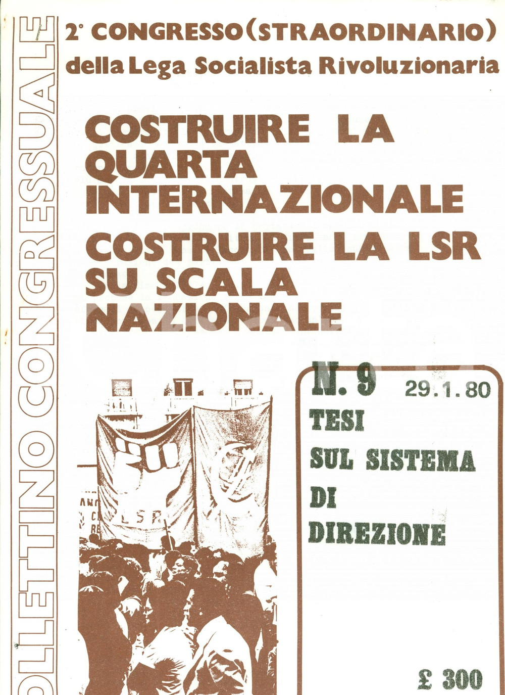 Oggetto da collezione cartaceo 1980 LEGA SOCIALISTA RIVOLUZIONARIA Costruire IV Internazionale Nuova Direzione 1