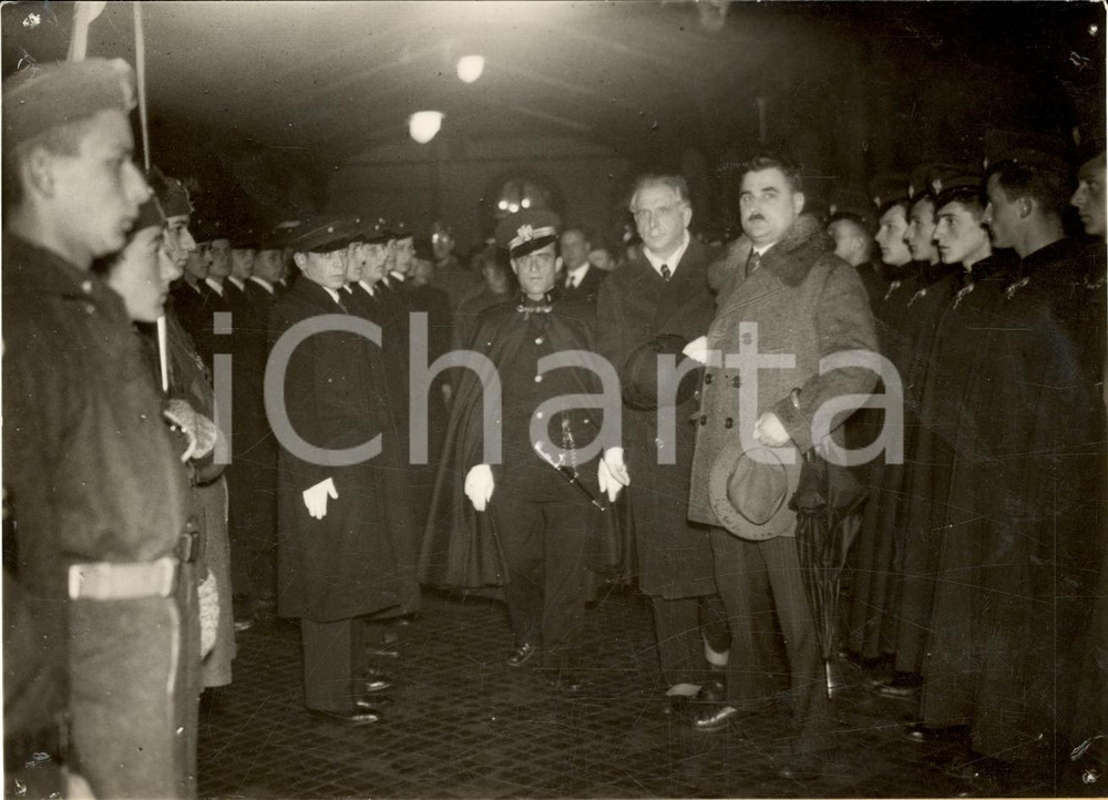 Fotografia d'epoca originale 1938 WIEN Consigliere Alois BROMMER accoglie ufficiali GIL ITALIANA *Fotografia 1