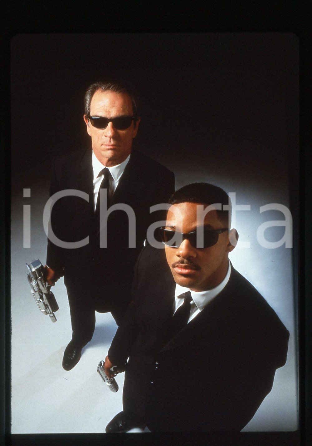 35mm vintage slide* 1997 MEN IN BLACK - Tommy Lee JONES e Will SMITH Ritratto 