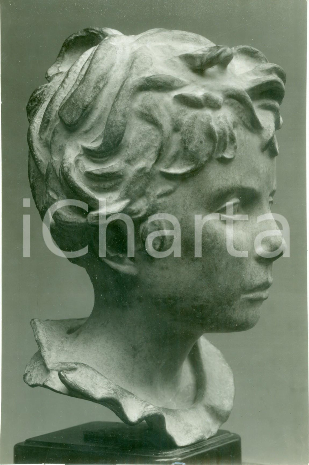 Fotografia d epoca originale 1936 VENEZIA Angelo BERTOLAZZI Busto di Adriano Fotografia coeva del quadro 1