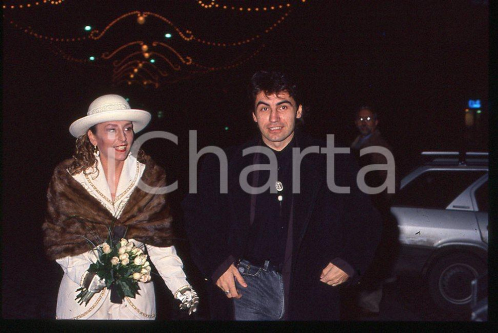 35mm vintage slide* 1991 MUSICA Luciano LIGABUE e Donatella MESSURI