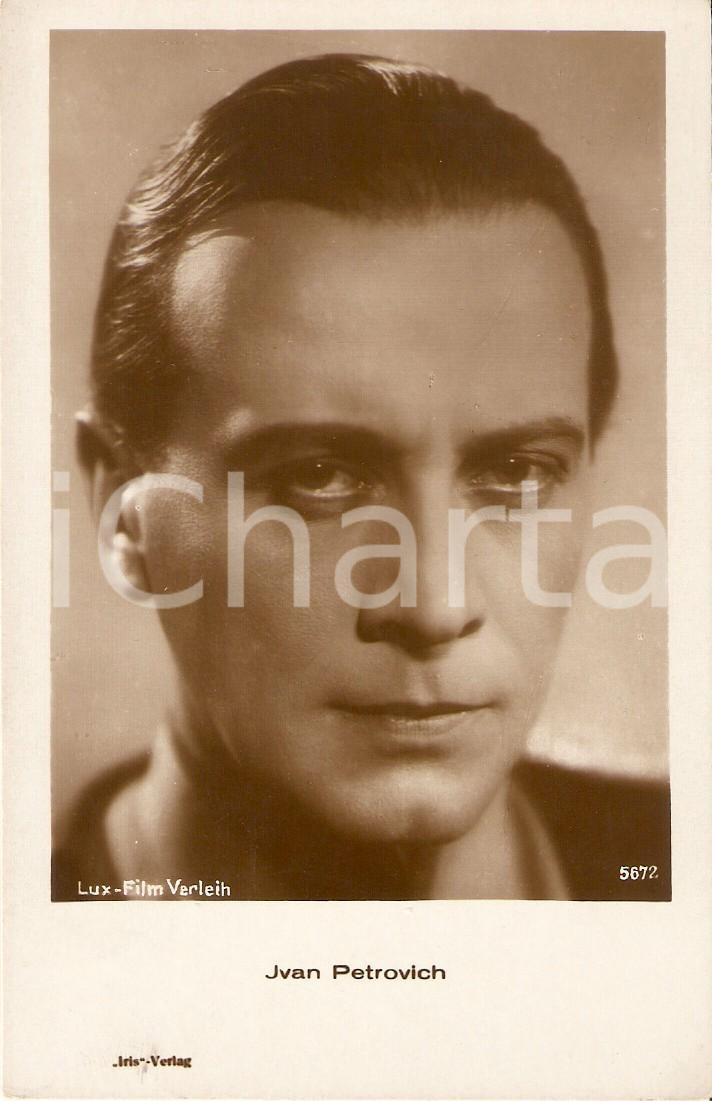 Cartolina originale da collezione 1935 ca CINEMA Attore Ivan PETROVIN Ritratto con sguardo intenso Cartolina FP NV 1