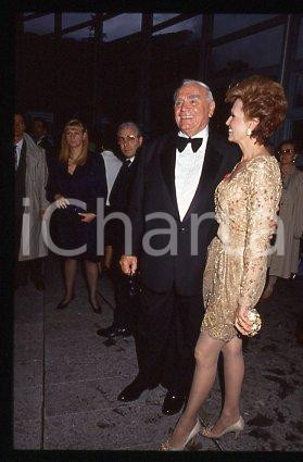 35mm vintage slide* 1999 ca CINEMA Ernest BORGNINE American actor and wife (124)