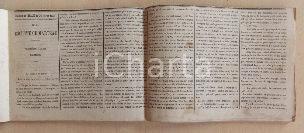 Libro, pubblicazione d epoca 1886 Charles VINCENT Edouard DIDIER Enclume ou marteau Romanzo a puntate RARO 1