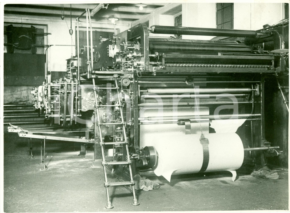 Fotografia d epoca originale 1937 MILANO Macchine rotative di tipografia FOTOGRAFIA 1