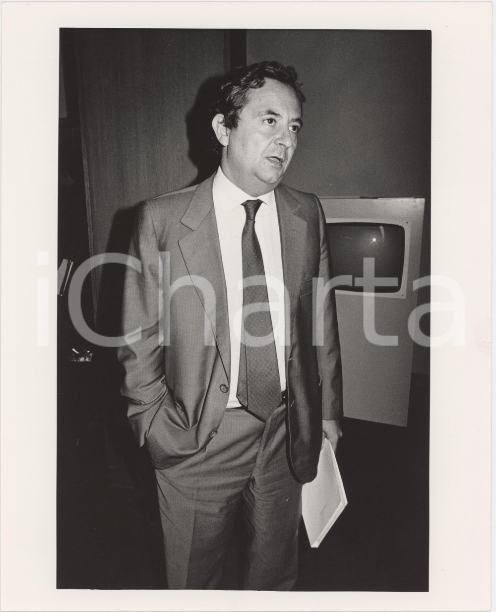 Fotografia d epoca originale 1985 ca CONFINDUSTRIA Carlo PATRUCCO Ritratto  Foto 18x24 cm 15 1