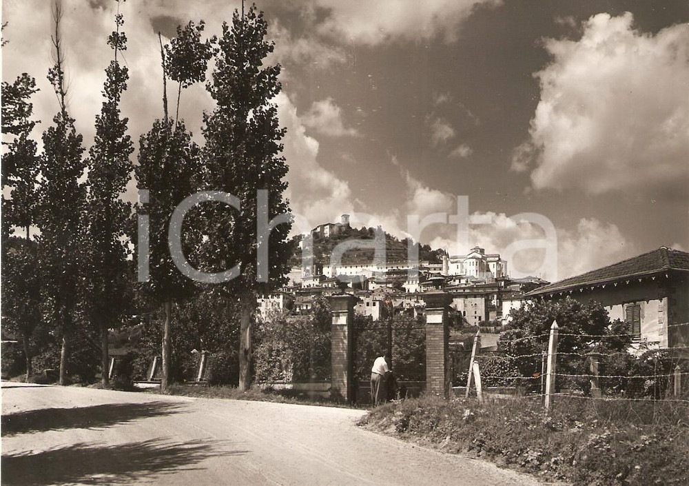 Cartolina originale da collezione 1950 ca CASCIA (PG) Scorcio panoramico con nuovo Tempio di SANTA RITA *Cartolina 1