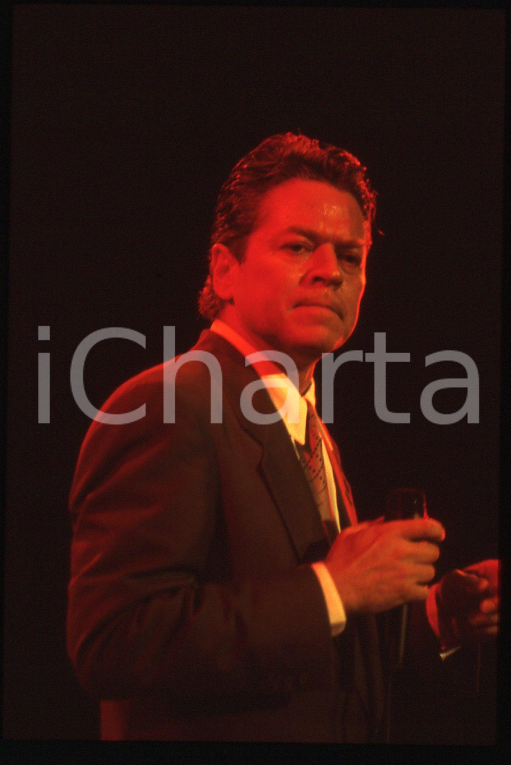 35mm vintage slide* 1990ca MUSICA Robert PALMER Ritratto del cantante (65)