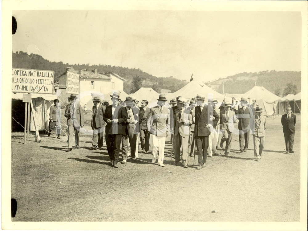 Fotografia d epoca originale 1931 ROMA Renato RICCI e giornalisti al corso capi centuria avanguardisti Foto 1