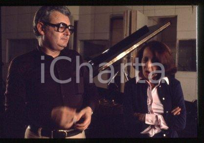 35mm vintage slide* 1980 ca ITALY pianist musician Pino CALVI in the studio (1)