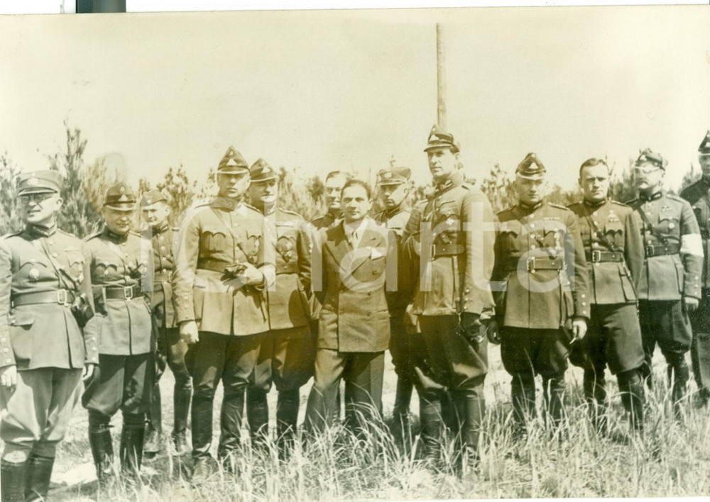 Fotografia d epoca originale 1935 RIGA LETTONIA Guido FERRUCCIO CABALZAR Ispettore CAUR Stato Maggiore FOTO 1