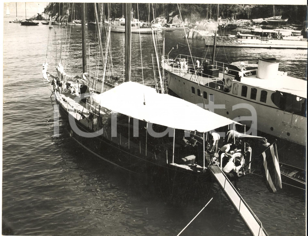 1955 PORTOFINO Panfilo LELANTA II del principe BIRA di Thailandia - Foto 24x18