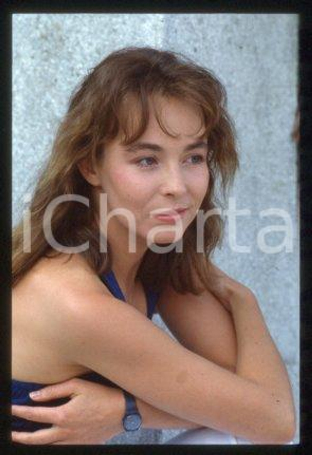 Emmanuelle CHAULET FRANCE French actress Portrait 1987 * 35 mm vintage slide 21