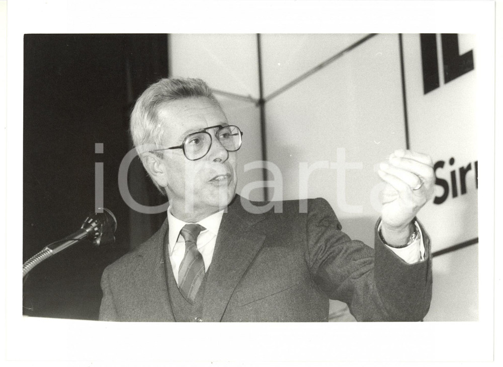1990 ca SIRMIONE Convegno DC - Discorso di Arnaldo FORLANI - Foto 24x18 cm