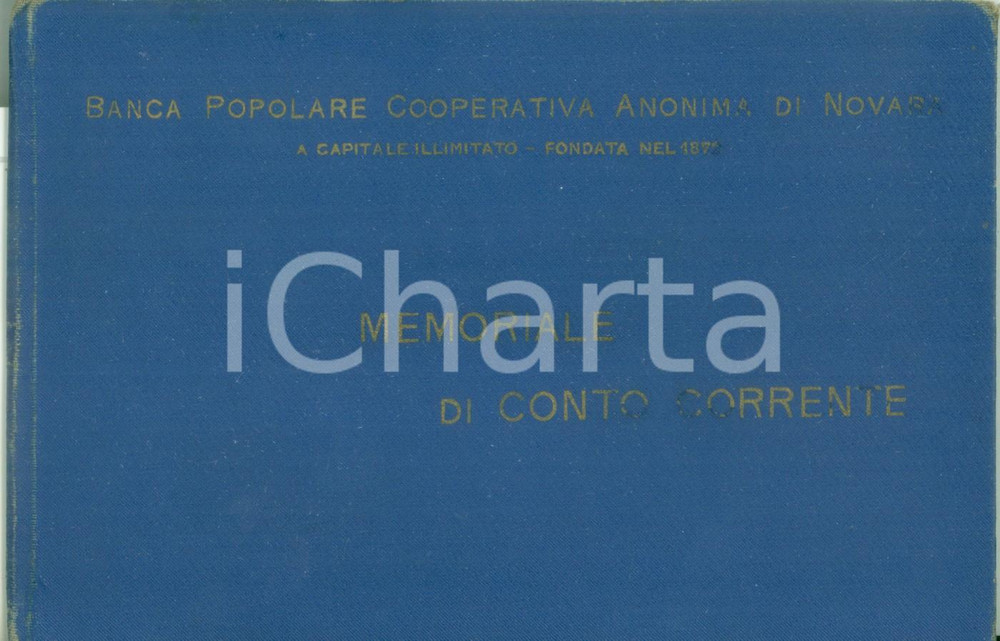 Documento originale, autentico 1927 ACQUI TERME AL Banca Popolare Cooperativa NOVARA Libretto Carlo DOTTO 1