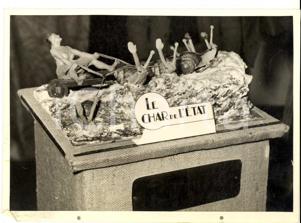 Fotografia d epoca originale 1938 PARIS Mostra gastronomica  Il carro dello Stato Fotografia 18x13 cm 1