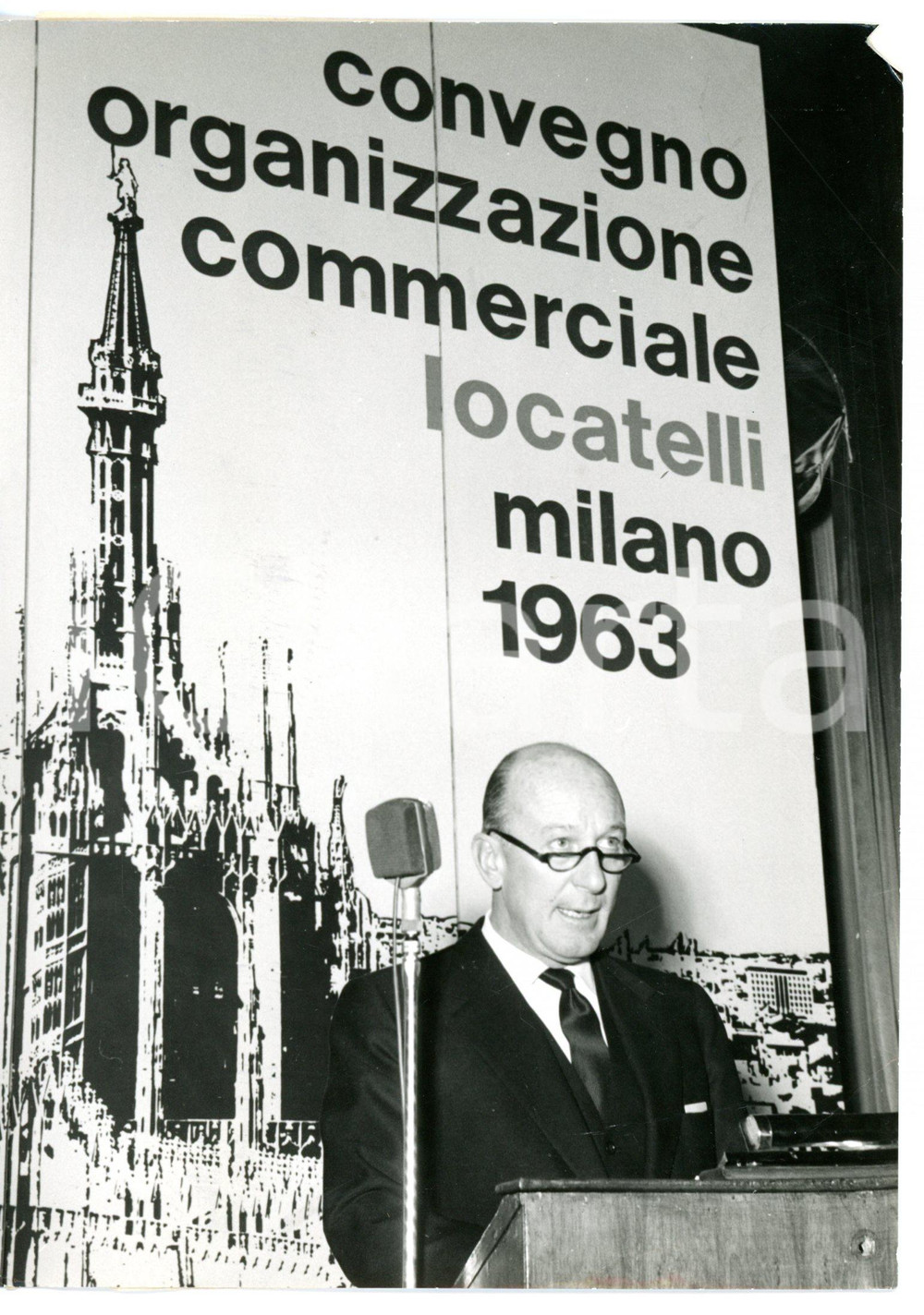1963 MILANO Convegno azienda casearia LOCATELLI - Discorso del presidente *Foto