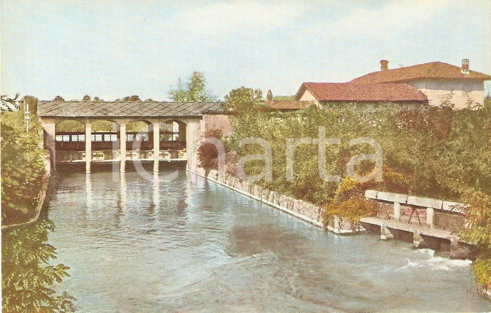 Cartolina originale da collezione 1925 VILLAREGGIA (TO) Edificio derivazione DORA BALTEA 1
