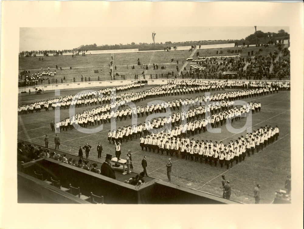 Fotografia d epoca originale 1935 ca MILANO Primo concorso ginnicomilitare Giovani Italiane Fotografia 1