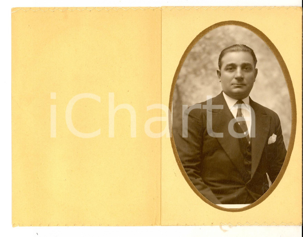 Fotografia d epoca originale 1930 MILANO VIA BRERA 5 Ritratto maschile Fotografia con custodia ANTONIO BADODI 1