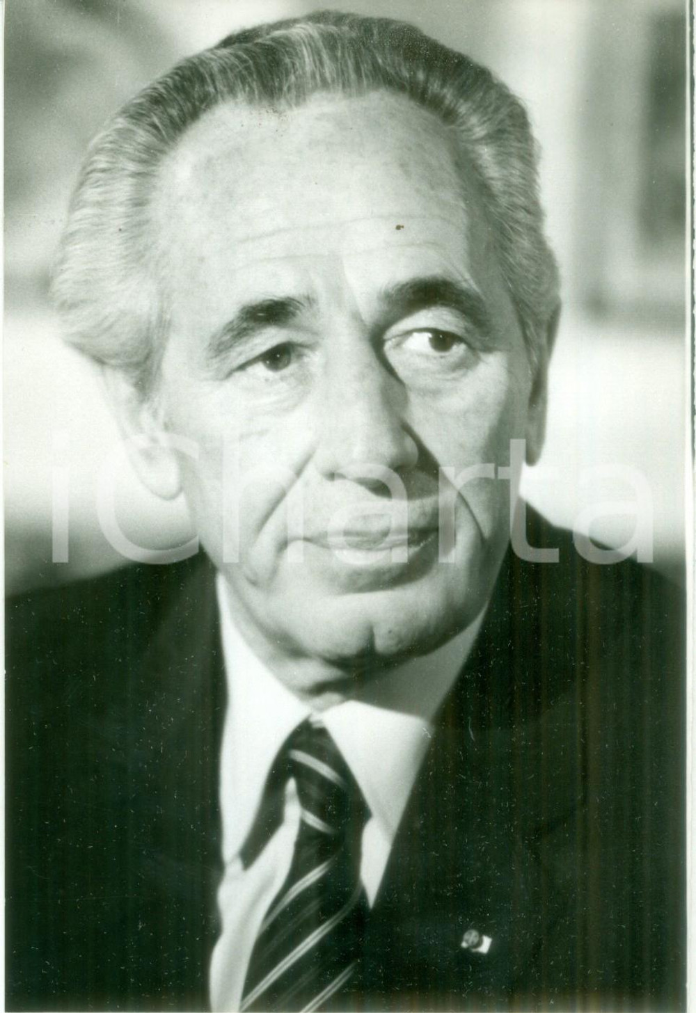 Fotografia d epoca originale 1986 ISRAEL Shimon PERES in visita ufficiale in SPAGNA Fotografia 1