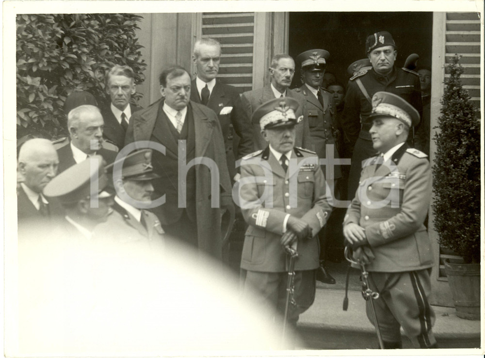 Fotografia d epoca originale 1935 MILANO Ruggiero SANTINI Generale in partenza per AFRICA ORIENTALE Foto 1