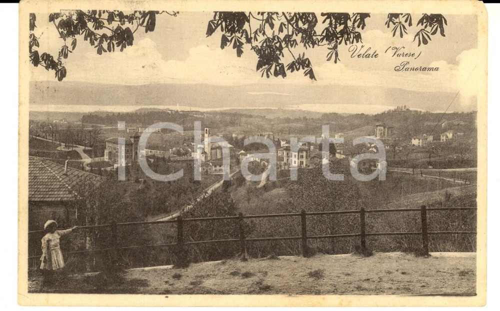 Cartolina originale da collezione 1923 VELATE MB Panorama Cartolina ad Angelo MAZZOLDI da un amico depresso 1