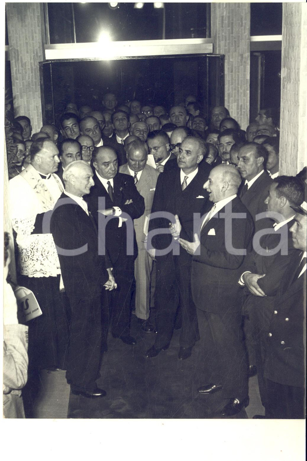 1959 ROMA Inaugurazione Ministero del Turismo - Antonio SEGNI Umberto TUPINI