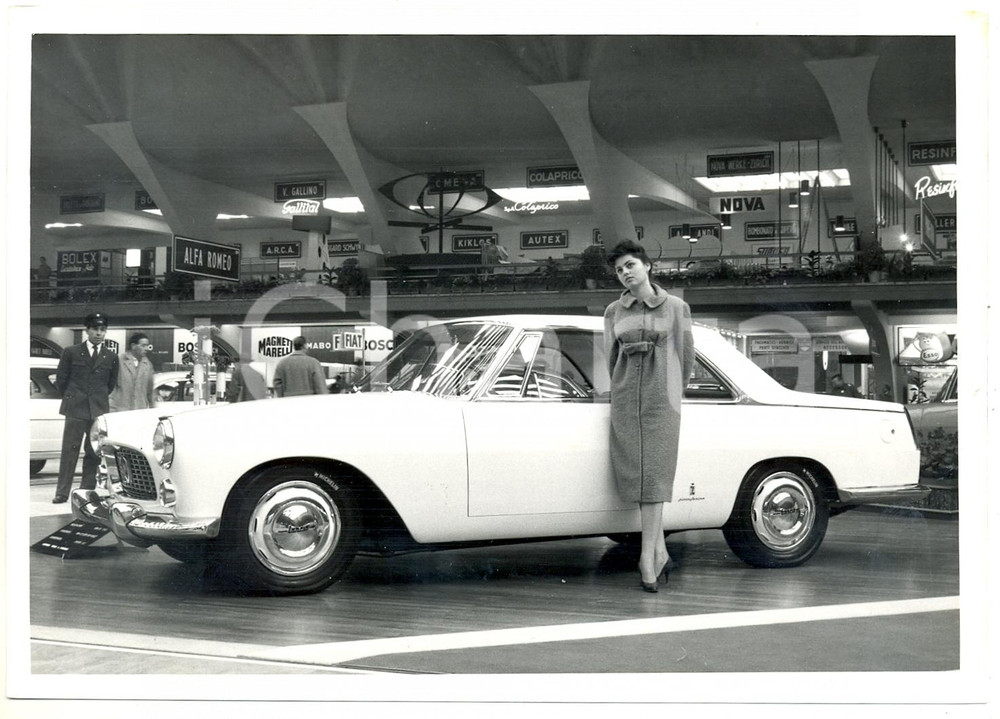1958 TORINO Salone dell'automobile - LANCIA FLAMINIA GRAN TURISMO *Foto 18x13 cm