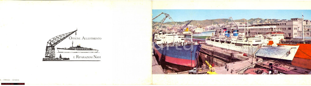 Oggetto da collezione cartaceo 1960 ca GENOVA Officine Allestimento e Riparazioni Navi 1