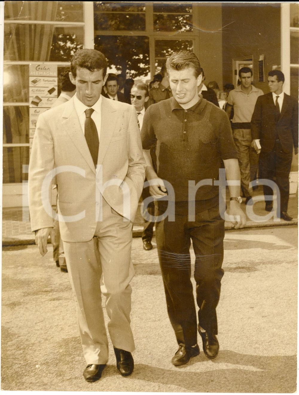 1960 MILANO CALCIO INTER Armando PICCHI Franco ZAGLIO in partenza per il ritiro
