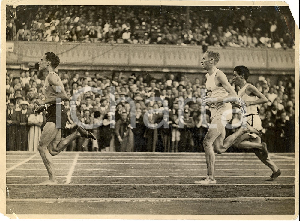 Fotografia d epoca originale 1935 BERLIN Atletica Giuseppe LIPPI corsa 10.000 metri 1