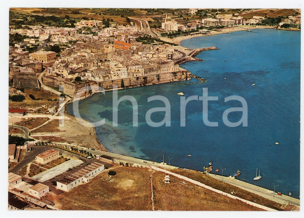 Cartolina originale da collezione 1973 OTRANTO LE Veduta aerea del Vecchio Bastione di Sponda Cartolina FG VG 1