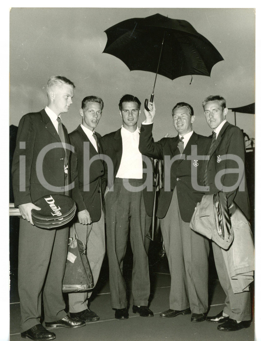 1957 MILANO TENNIS - COPPA DAVIS Jan-Erik LANDQUIST Ulf SCHMIDT Sven DAVIDSON