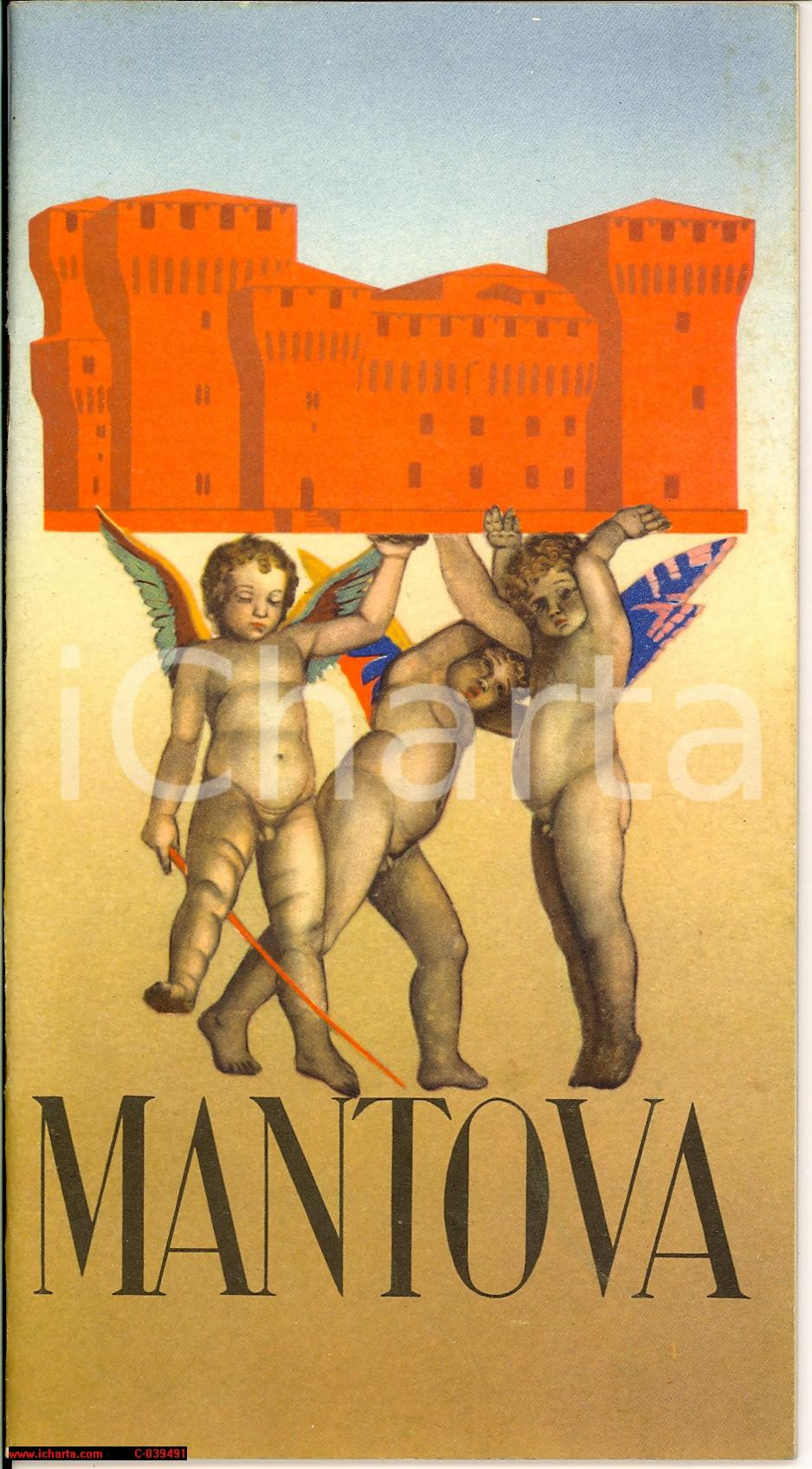 Materiale pubblicitario d’epoca 1956 MANTOVA guida turistica  testo di Giuseppe Amadei Libretto 1
