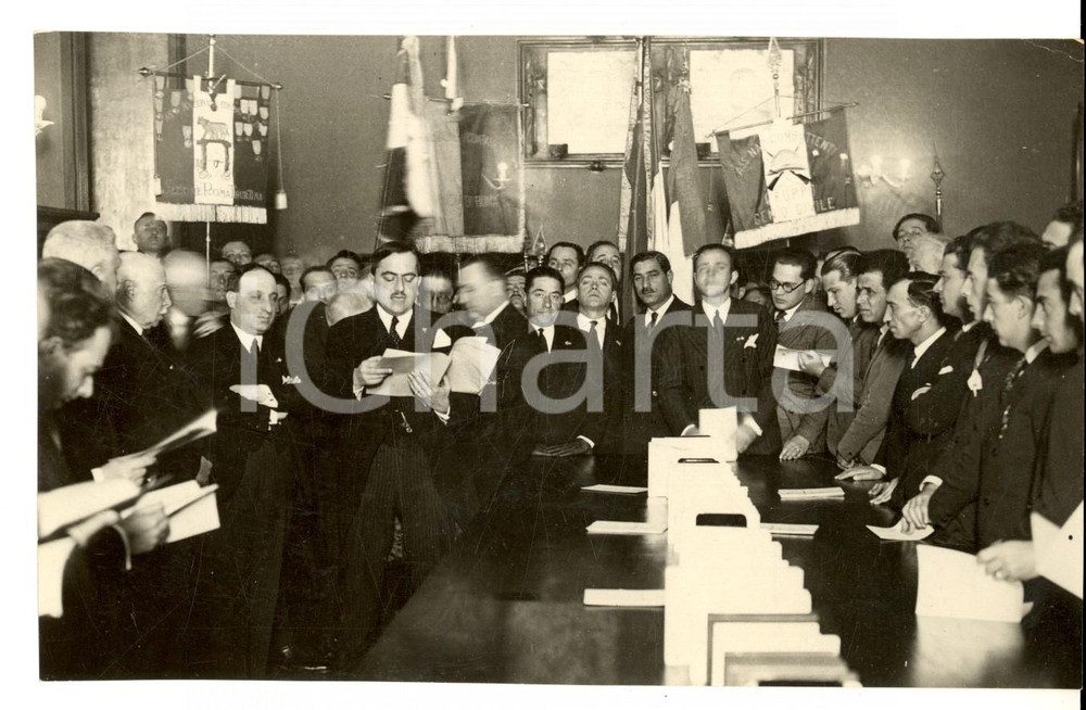 Fotografia d epoca originale 1929 ROMA Riunione ASSOCIAZIONE NAZIONALE COMBATTENTI  sezioni romane e GENIO 1