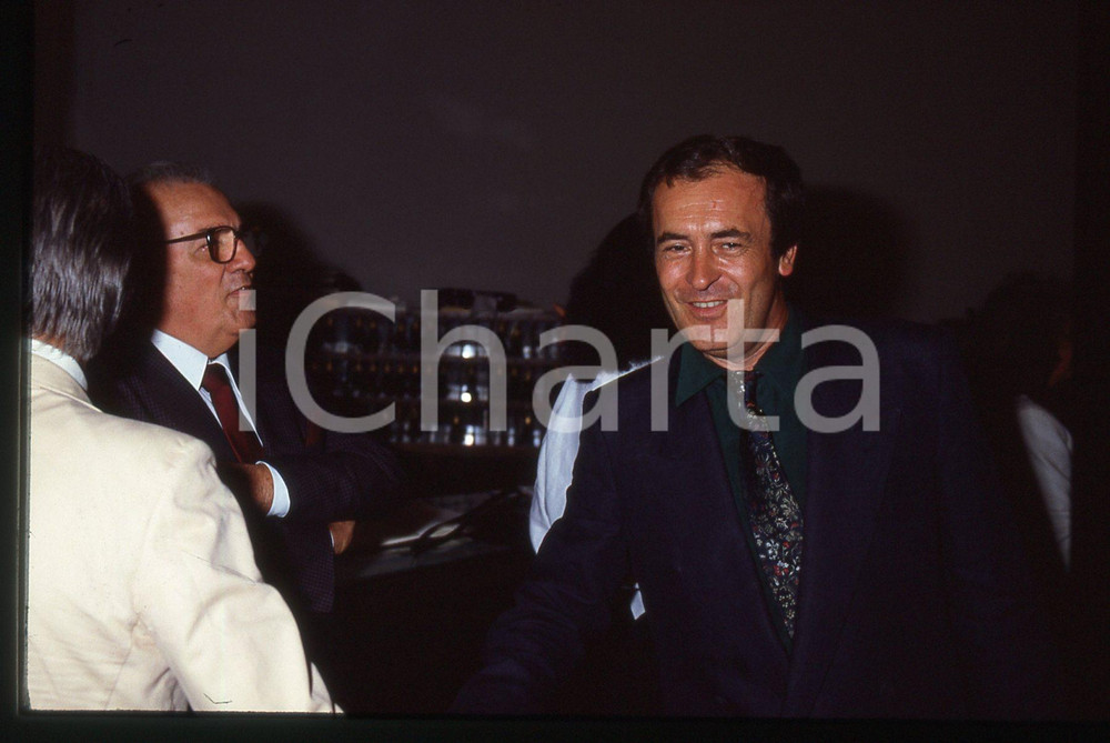Fotografia d epoca originale 35mm vintage slide 1983 VENEZIA  Federico FELLINI Bernardo BERTOLUCCI 2 1