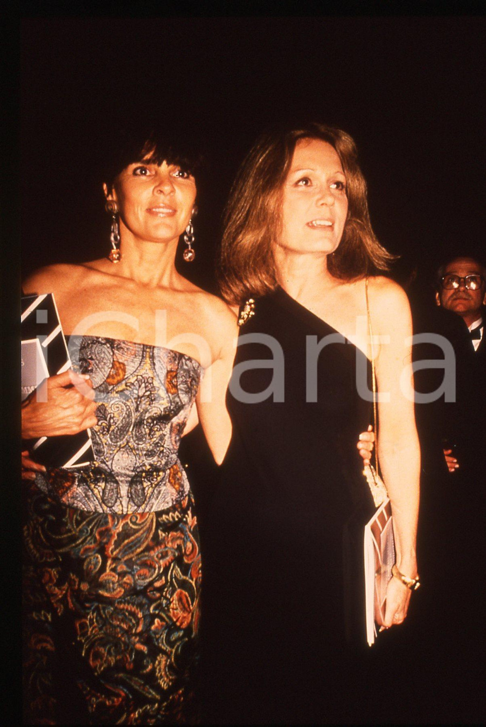 Fotografia d epoca originale 35mm vintage slide 1989 BEVERLY HILLS  AFI Ali MACGRAW Gloria STEINEM Ritratto 1