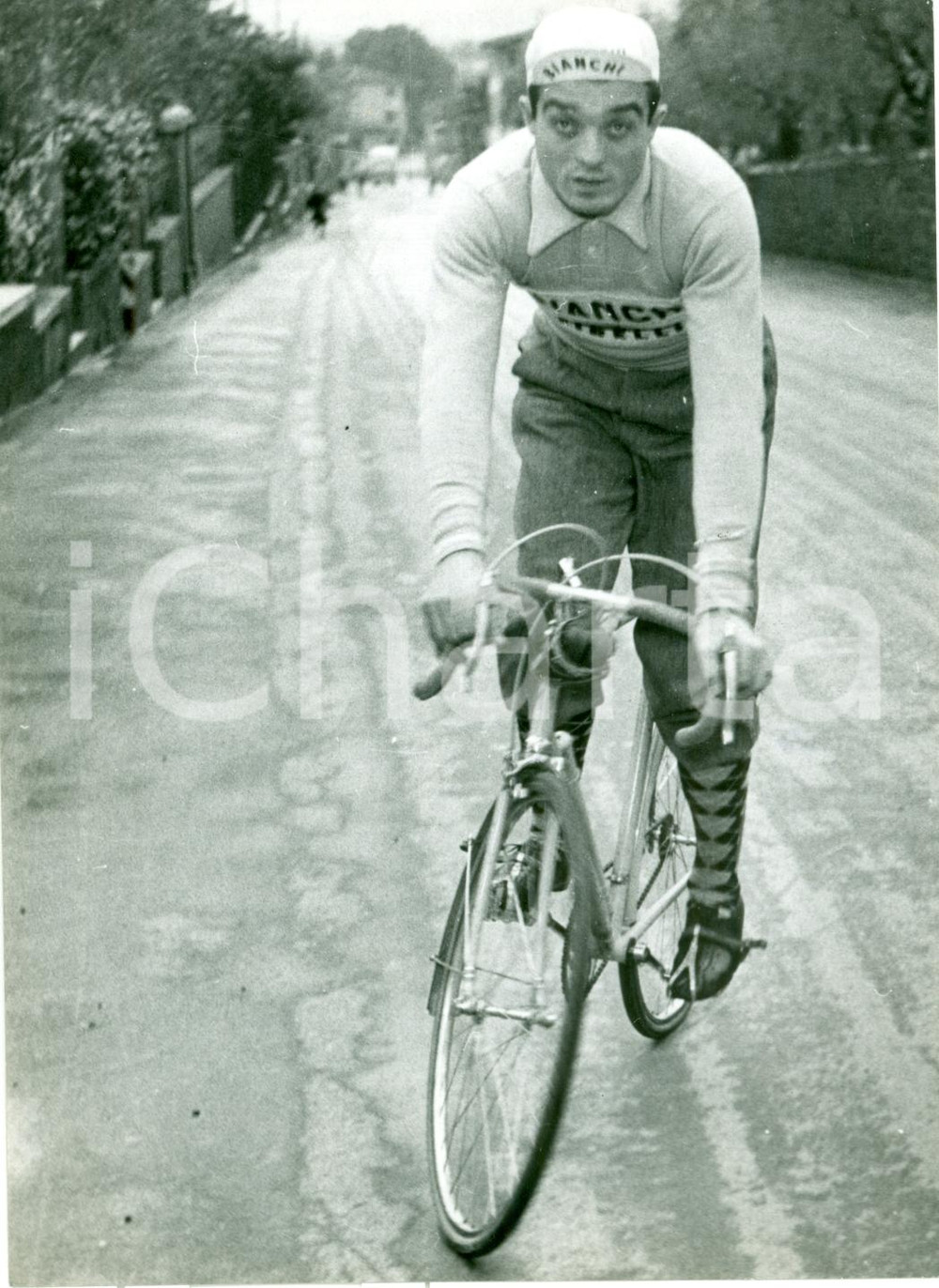 Fotografia d epoca originale 1953 GIRO D ITALIA Ciclista Loretto PETRUCCI si allena Fotografia 1