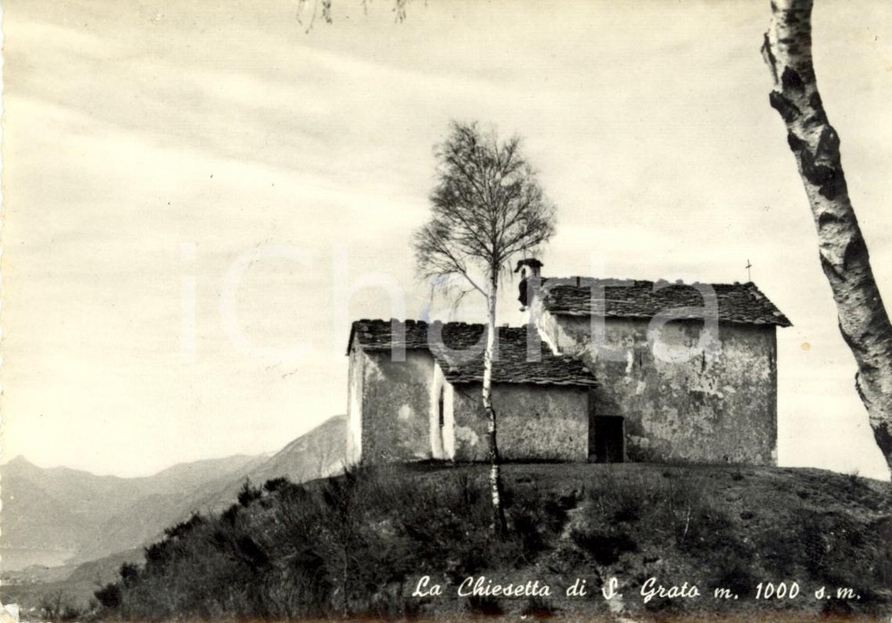 Cartolina originale da collezione 1956 VENDROGNO (LC) Veduta della chiesetta di SAN GRATO *Cartolina FG VG 1