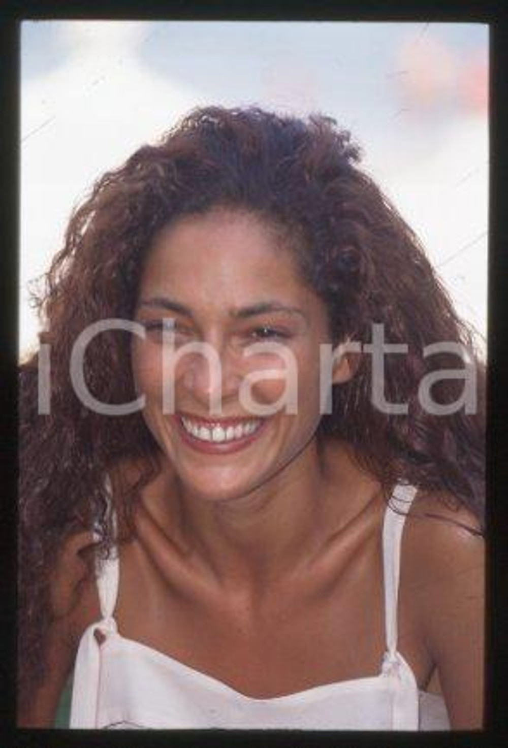 Simona CAVALLARI - LIDO VENICE Italian actress 1997 * 35 mm vintage slide 6
