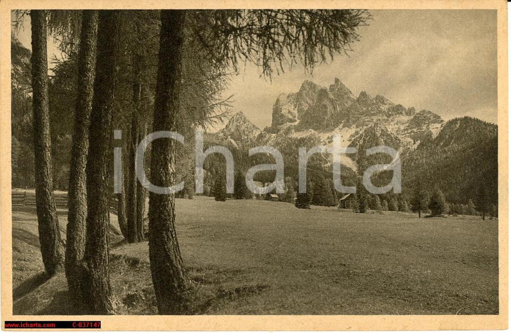 Cartolina originale da collezione 1942 Braies vecchia con Pietrasecca - Panorama 1