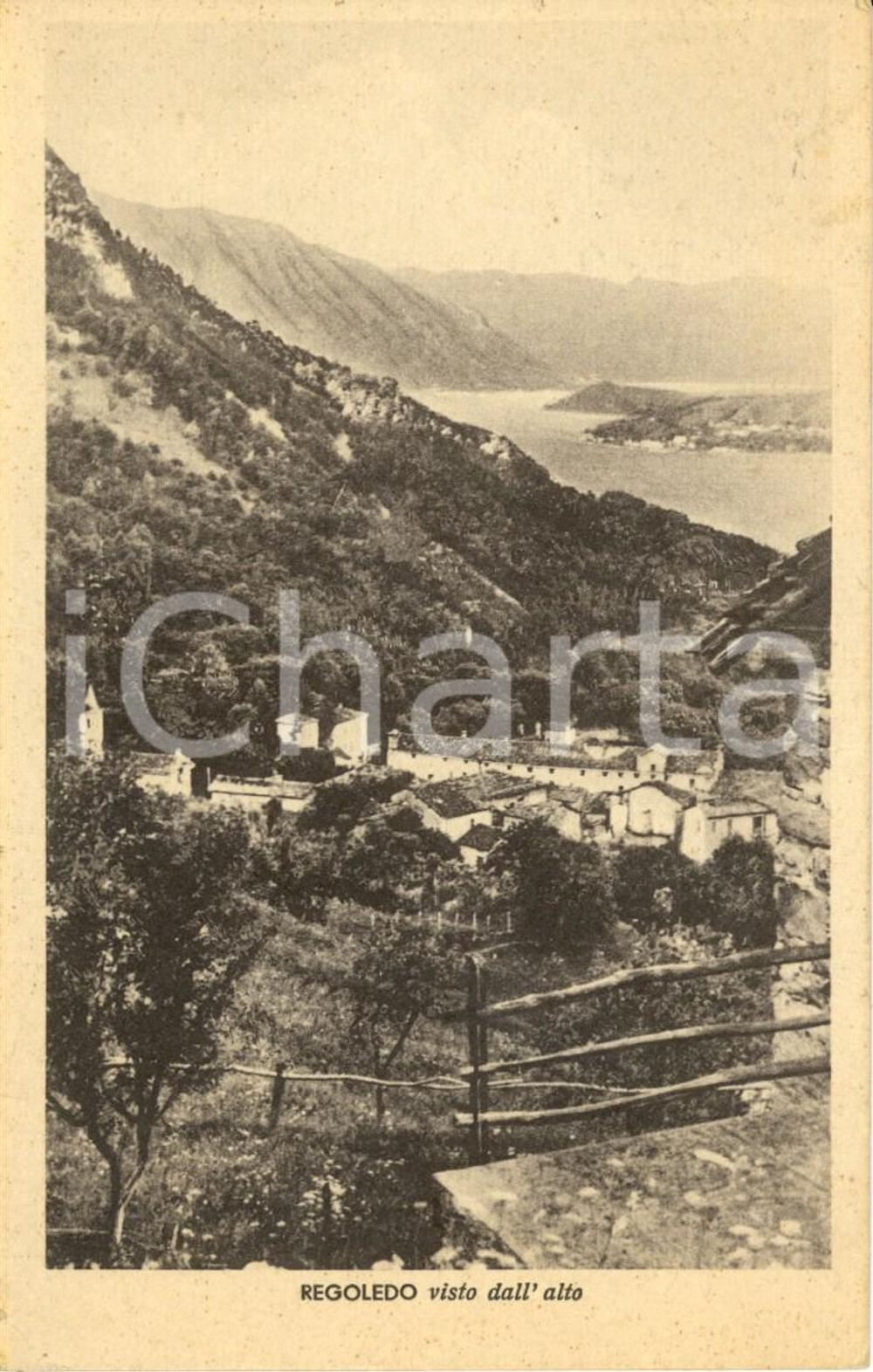 Cartolina originale da collezione 1942 PERLEDO LC Veduta dall alto della frazione REGOLEDO Cartolina 1