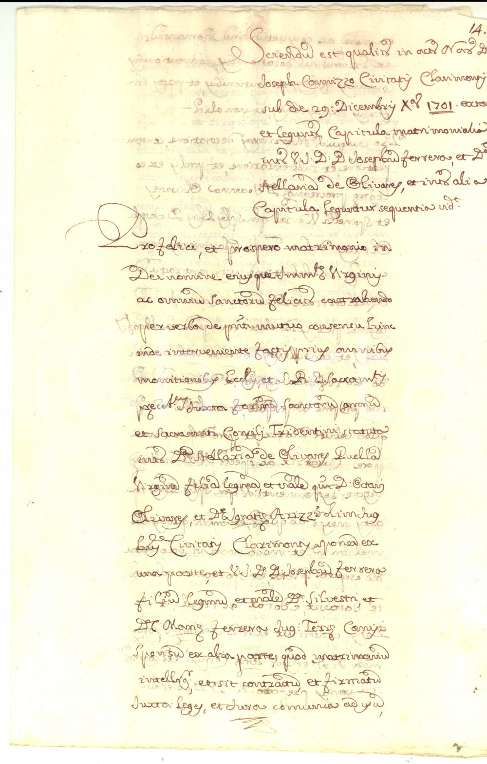 Documento originale, autentico 1800 ca MODICA RG Don Giuseppe OLIVARES dota la figlia con fondo MONACAZZA 1