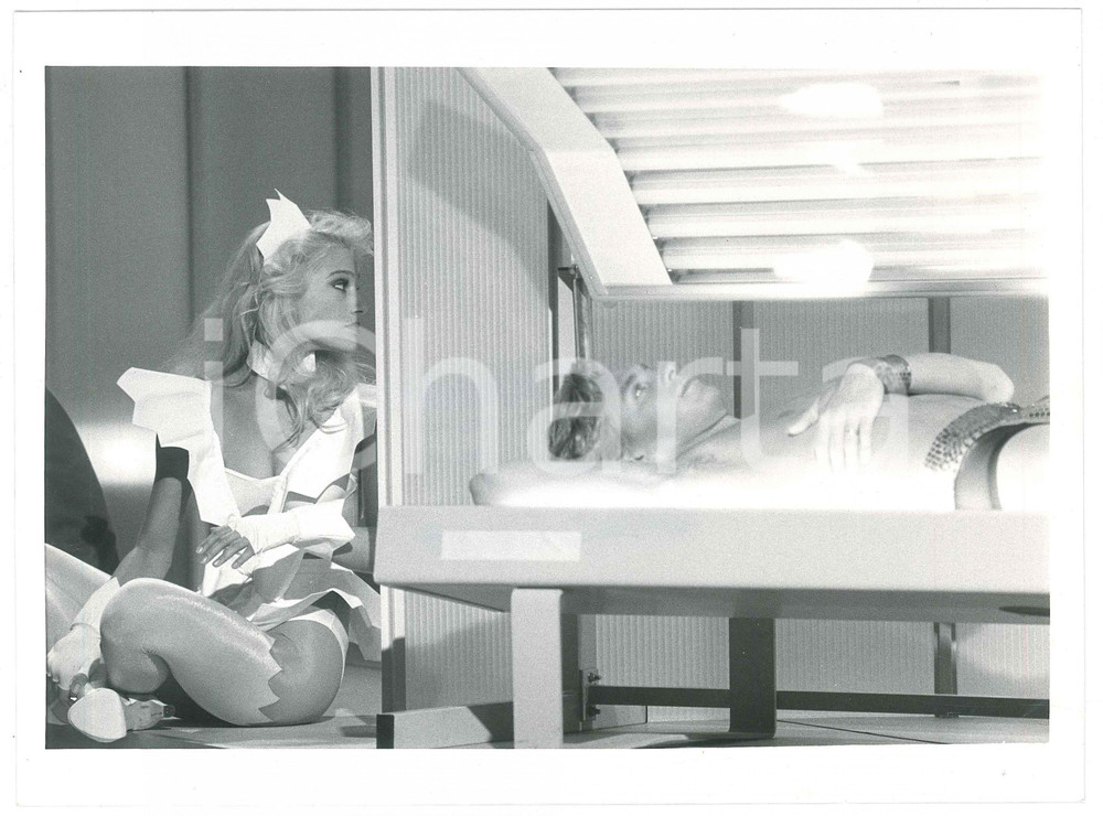 Fotografia d epoca originale 1985 ca TELEVISIONE Heather PARISI Brian CRAWFORD Foto 24x18 cm 2 1
